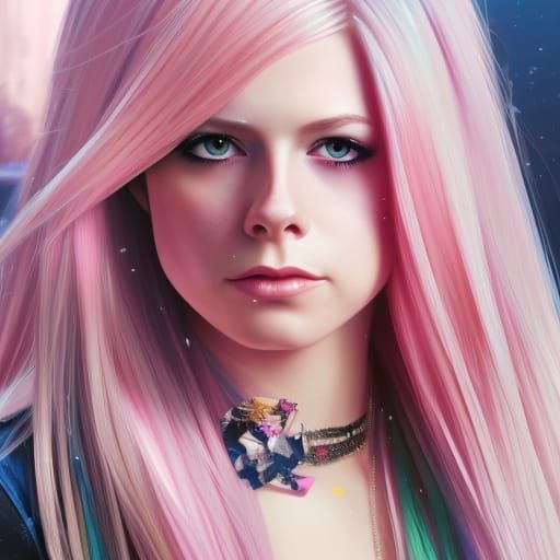 Rockin' Pink Avril Lavigne - AI Generated Artwork - NightCafe Creator