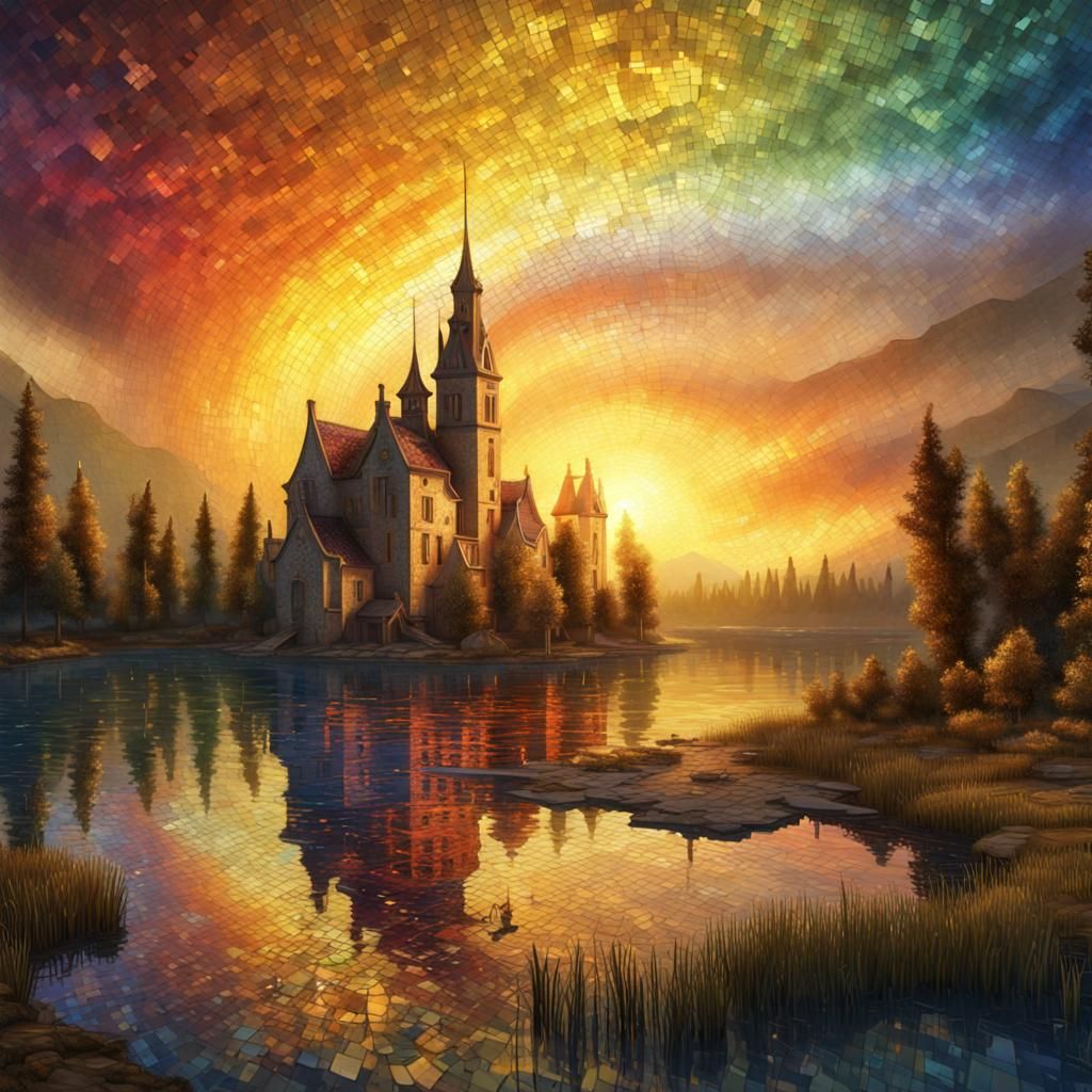 Rainbow Light As The Sun Sets   by @Lilith