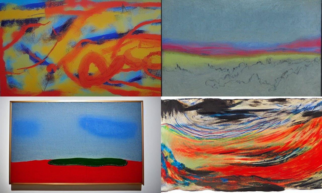 Landscape in the style of Gutai group