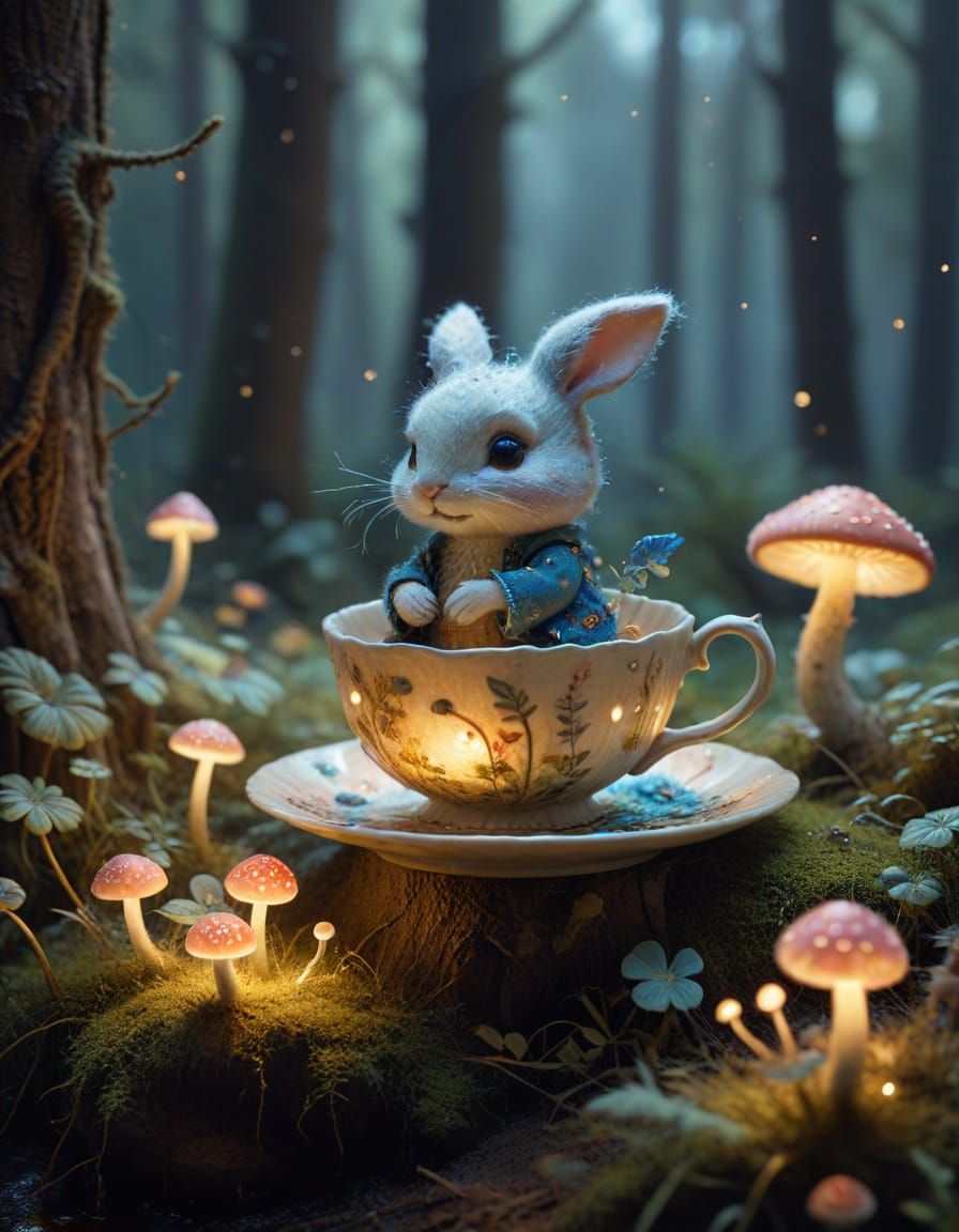 Whimsical Forest Dreamer in Soft Focus
