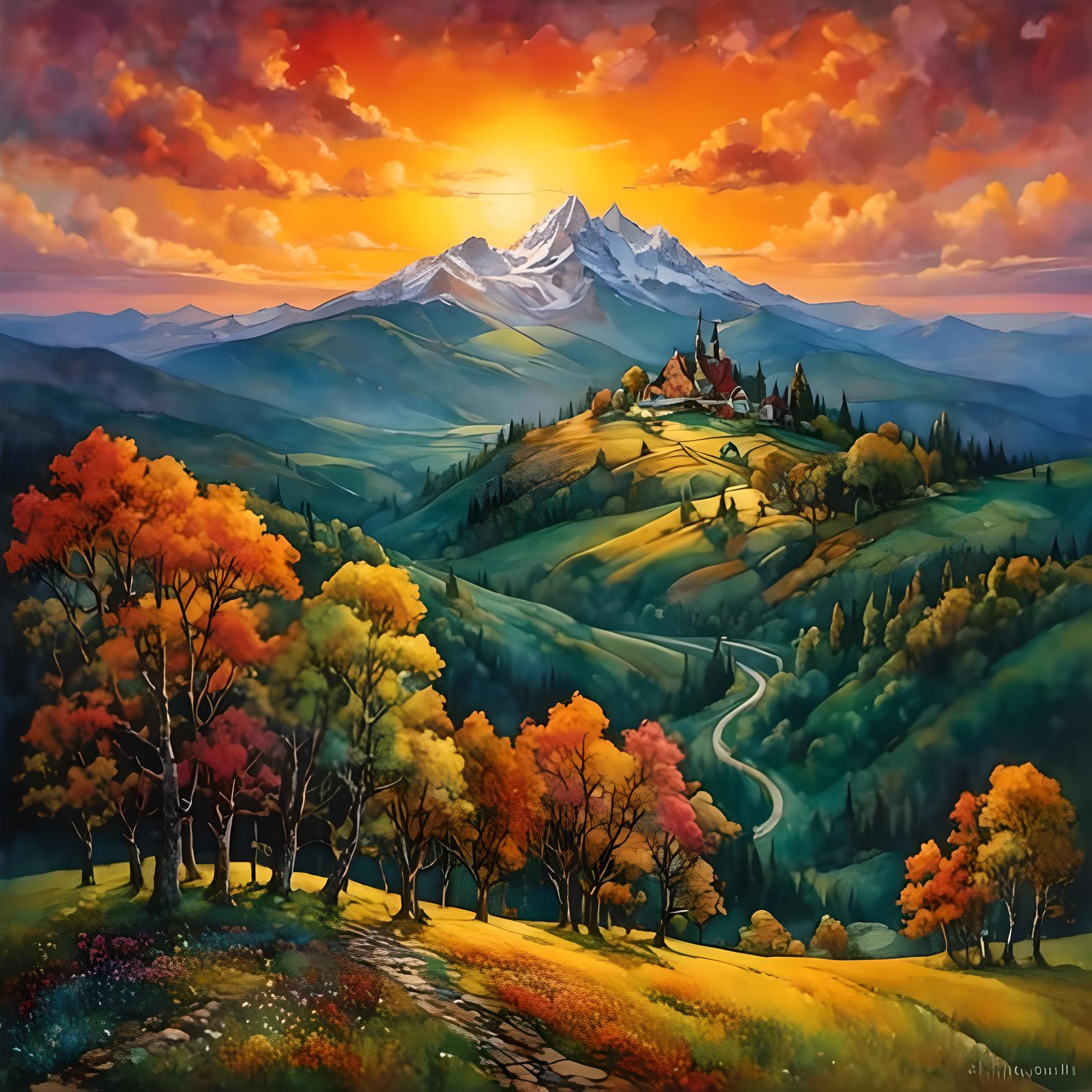 Sunrise mountain dreams, May sun rays feel you with joy, everlasting warmth.  by @Crystal