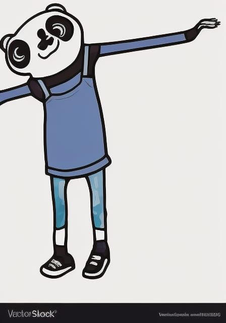Panda doing the dab