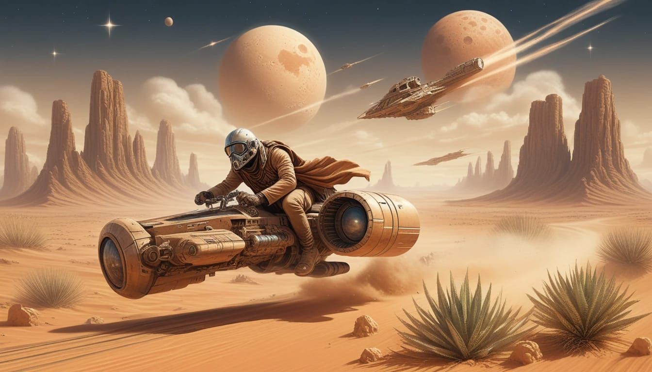 Speeding Throgh the Alien Desert