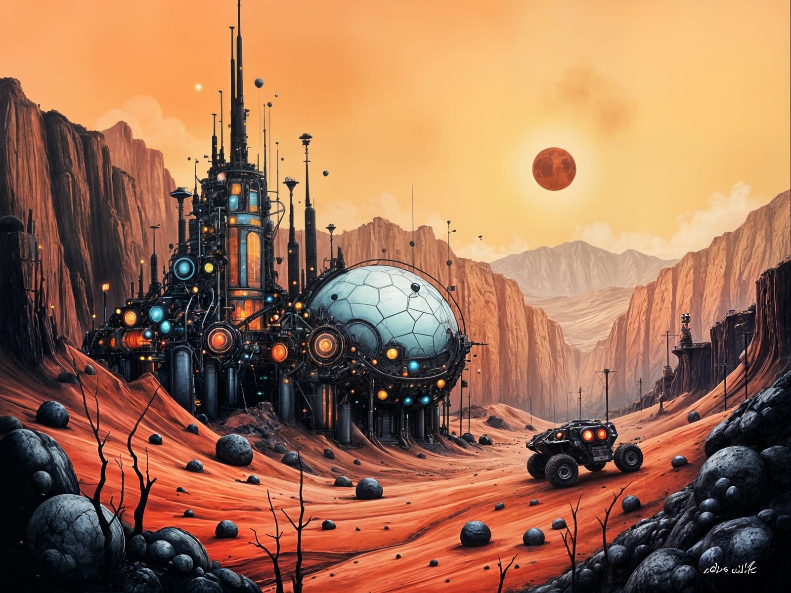  Future life on Mars  by @SpaceTsunami