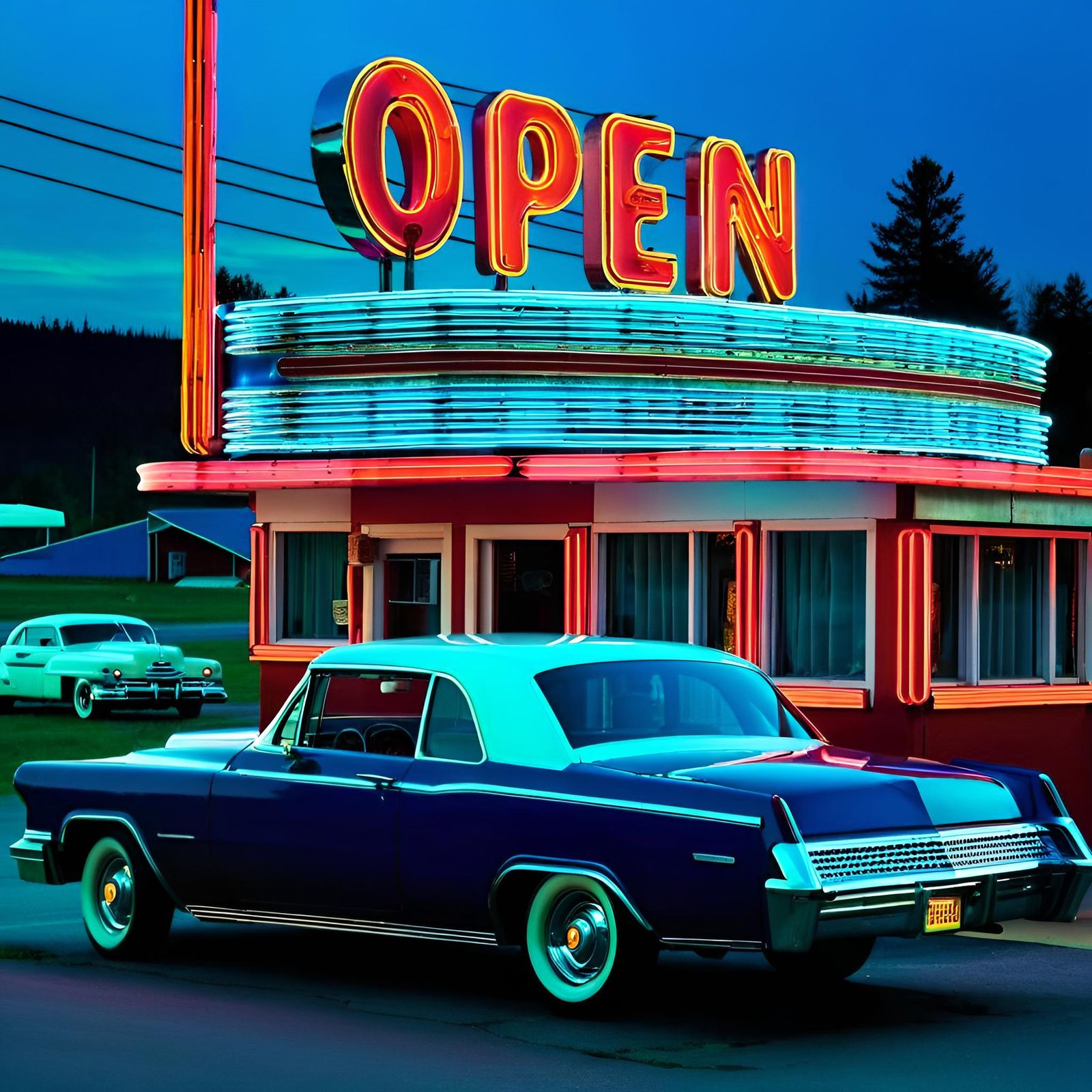 Vintage Roadside Diner