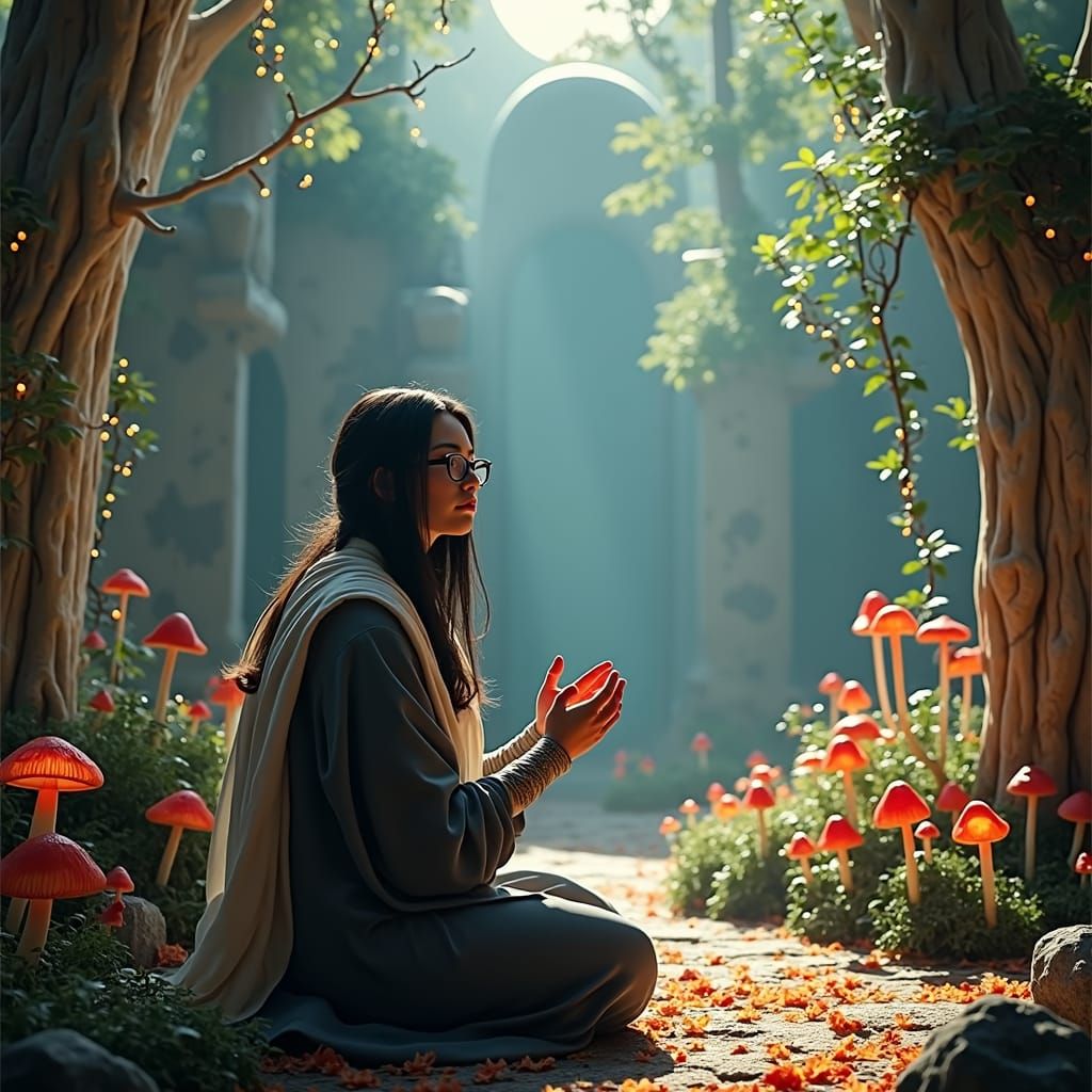 Mystical Cemetery Meditation at Dusk