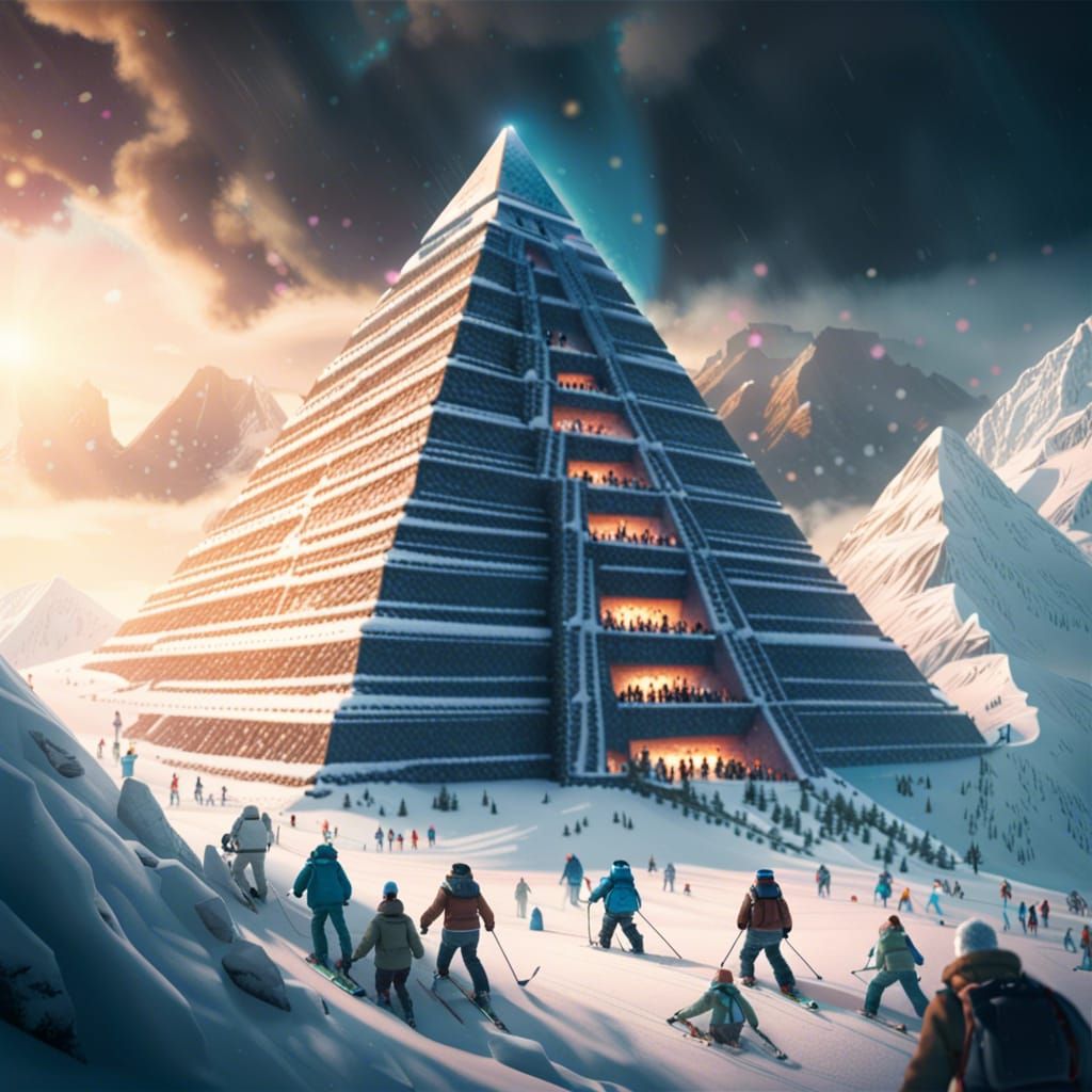 The skiing pyramids
