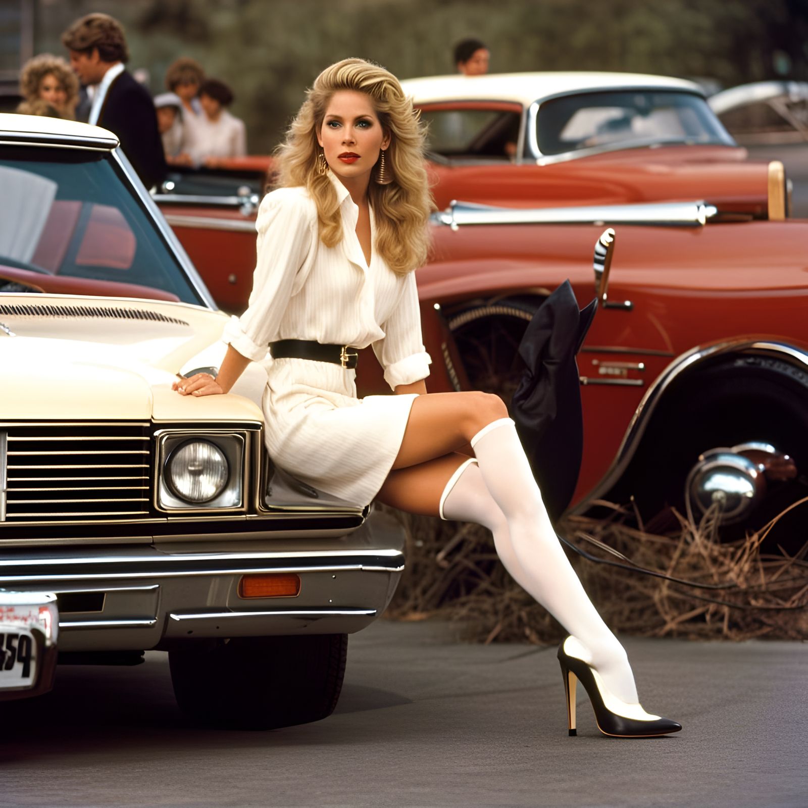 Christina Applegate in 80s style AI Generated Artwork NightCafe Creator