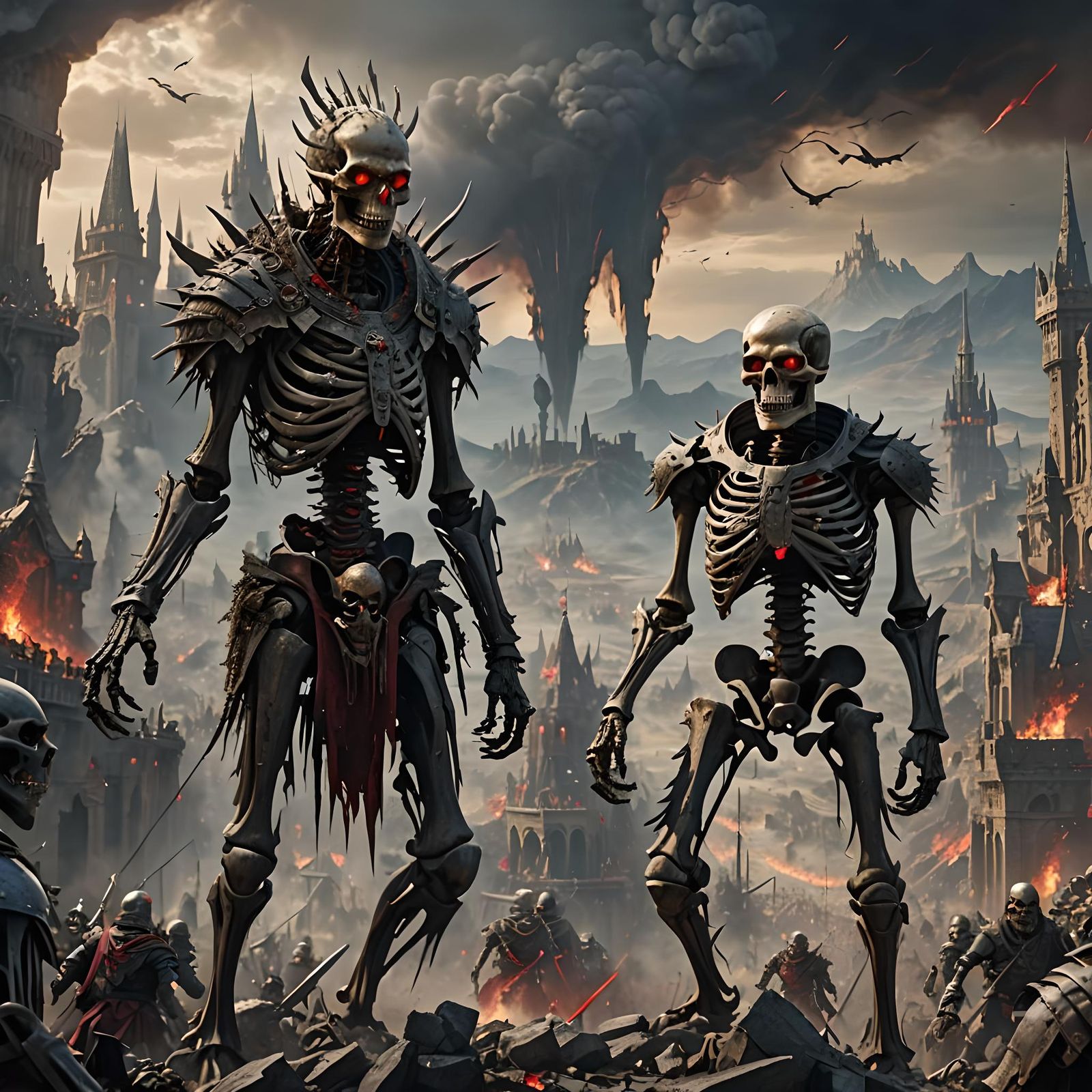 Skeleton war. - AI Generated Artwork - NightCafe Creator