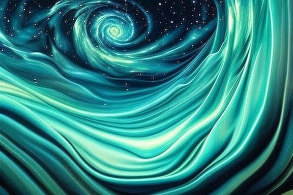 Oil painting, vividly depicting the starry sky full of movem...