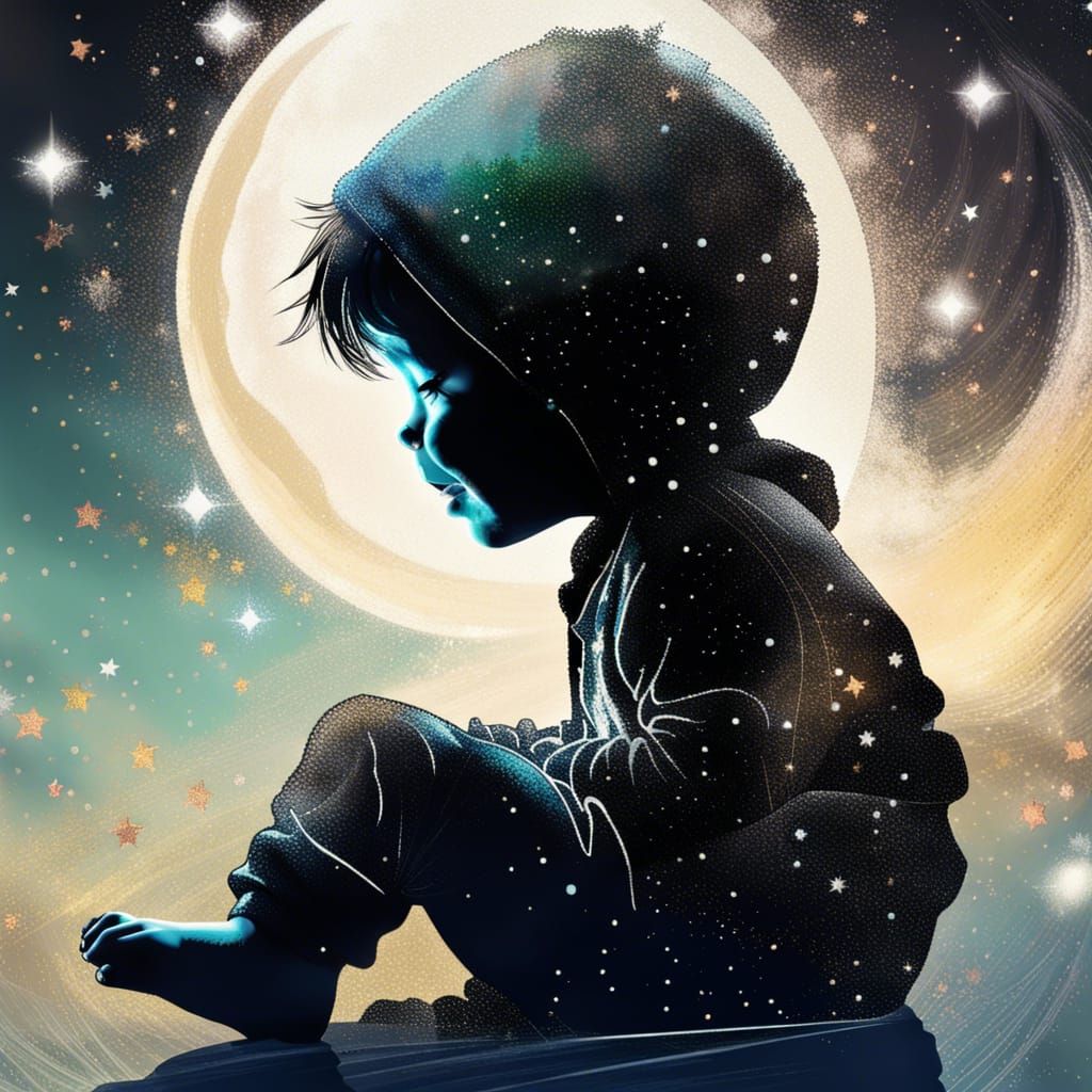 Anime Blue Angst Boy - AI Generated Artwork - NightCafe Creator
