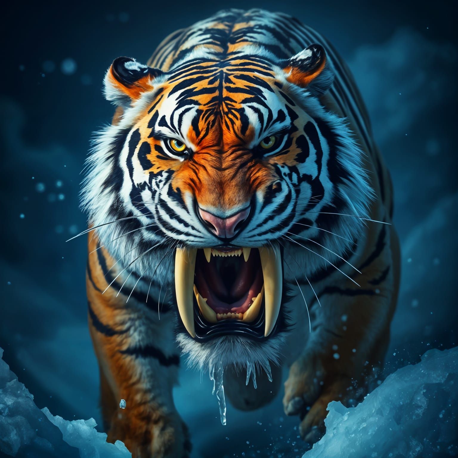 Sabertooth Tiger   by @Sileas