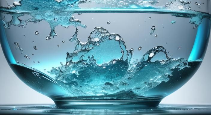 Close up of Abstract clear water splash mild dew on the glas...