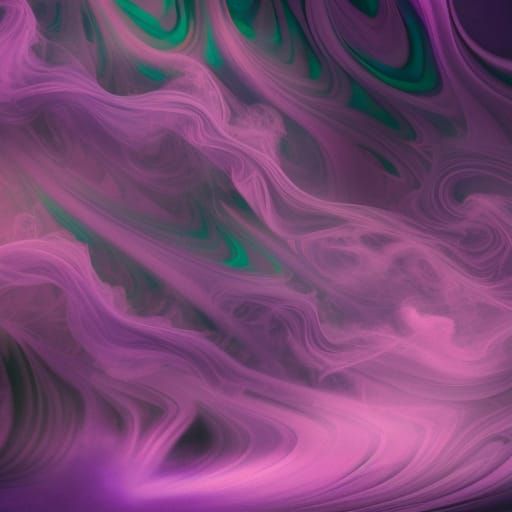 purple and green smoke swirl