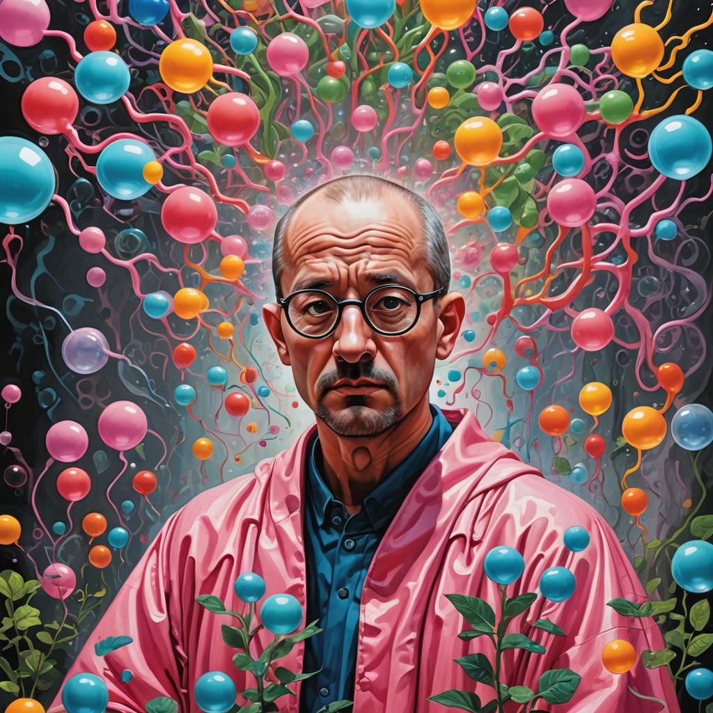 Surreal representation of hopelessness, vivid, colorful, Mar...