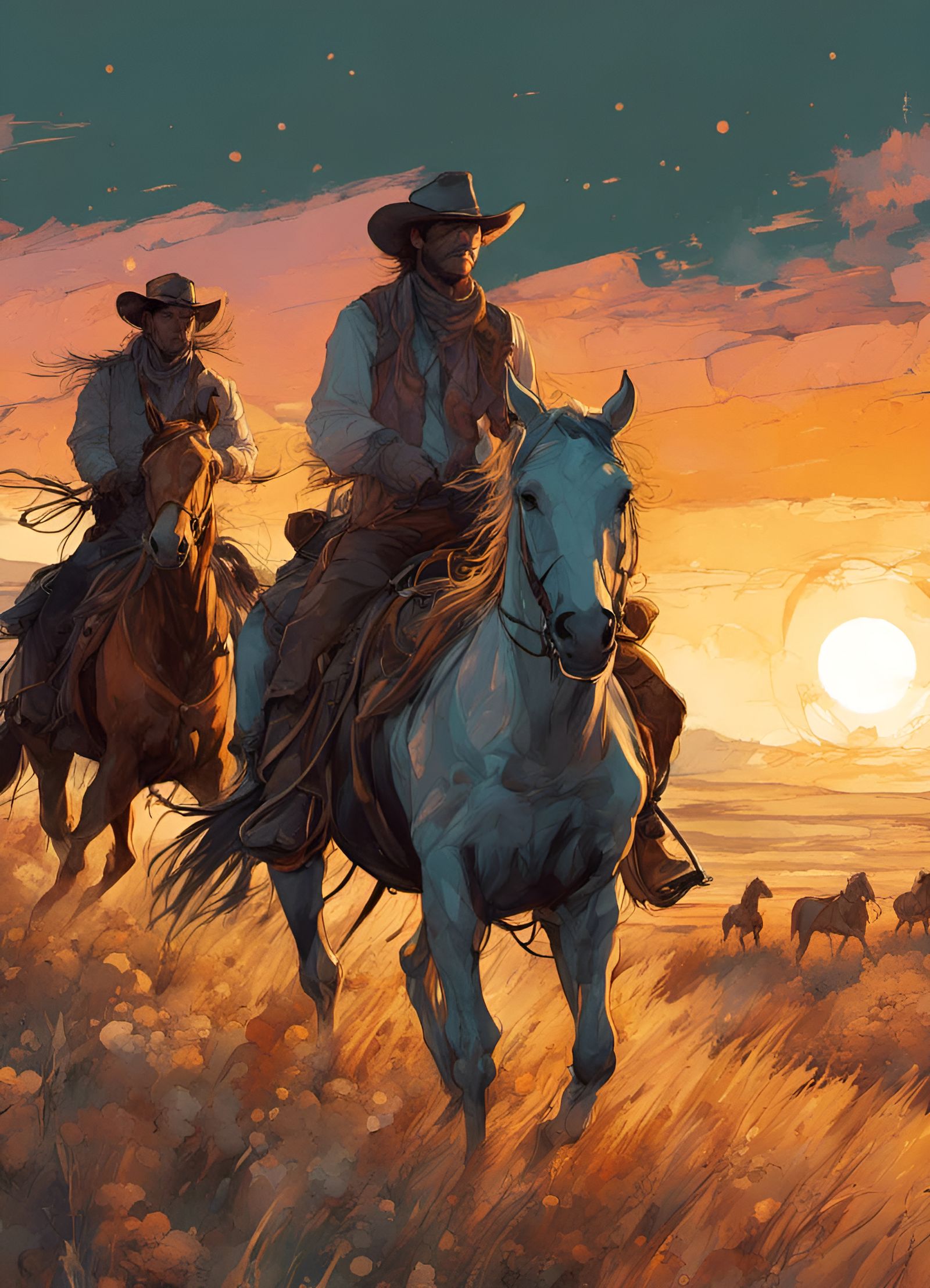 Montana at sunset  by @Westside AI