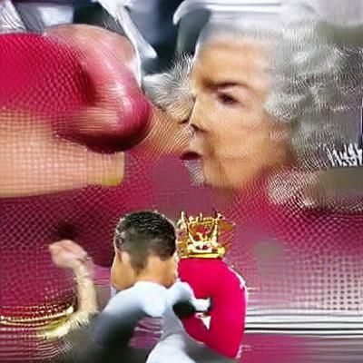 Cristiano Ronaldo punches the queen