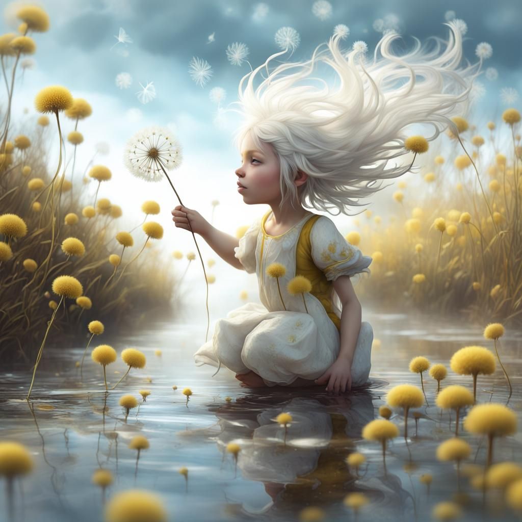 Dandelion Daydreams AI Generated Artwork NightCafe Creator