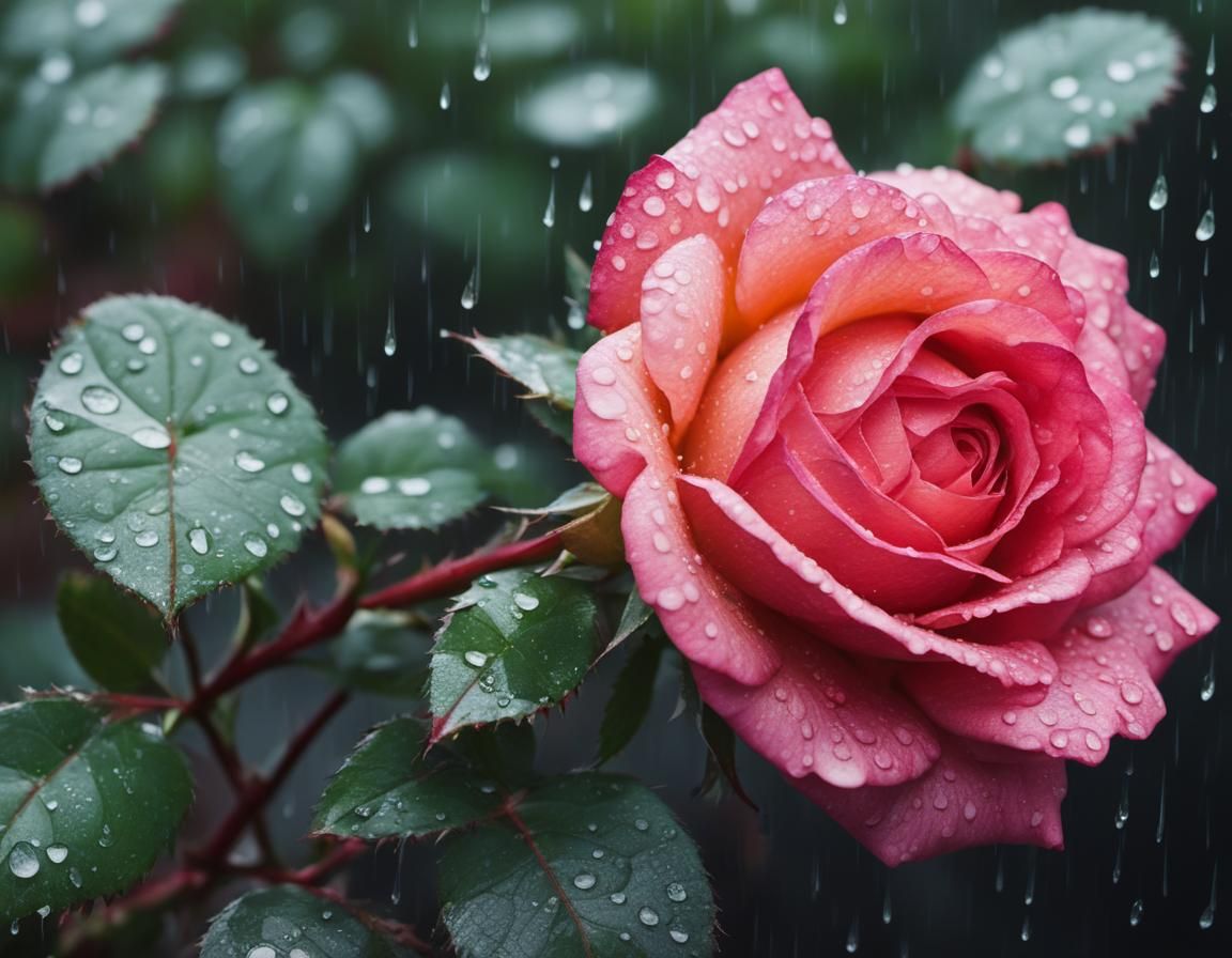 Rainy Rose 🌹🌧️