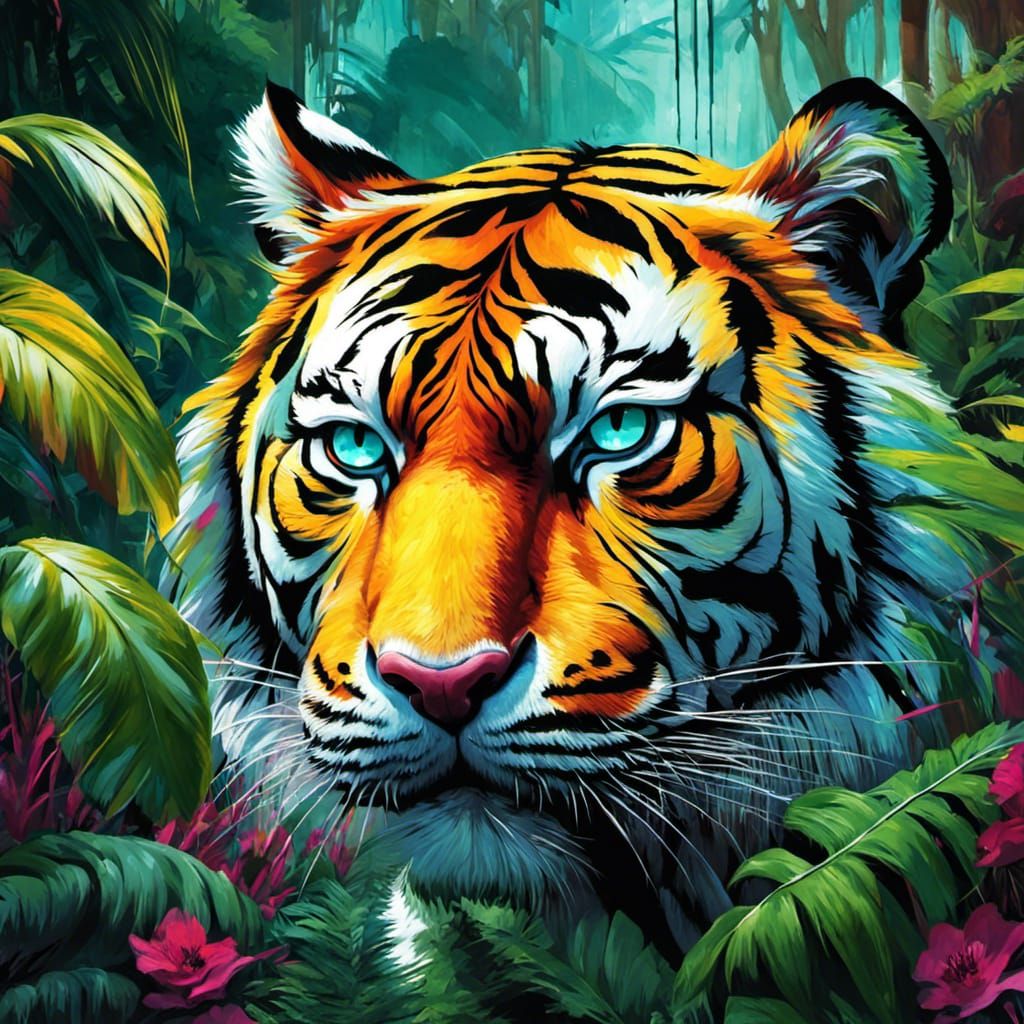 Tiger, Tiger - AI Generated Artwork - NightCafe Creator