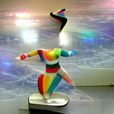 Rainbow figure-skater