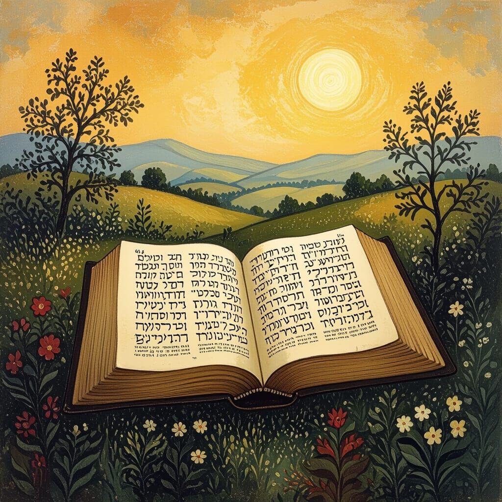 Talmud Landscape: Dreamy Realism in Golden Light