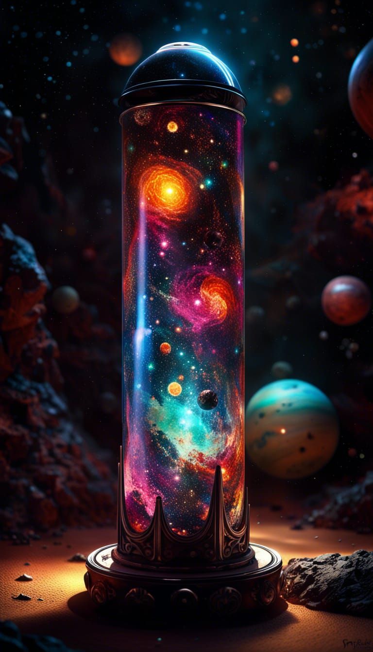 Mystical & Dreamy COSMIC Rocket LAVA LAMP  by @DJ ART