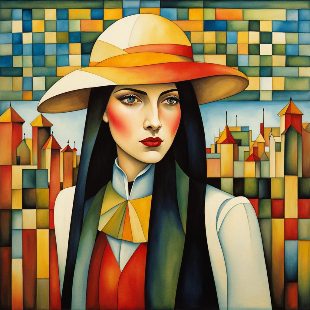 Art nouveau portrait