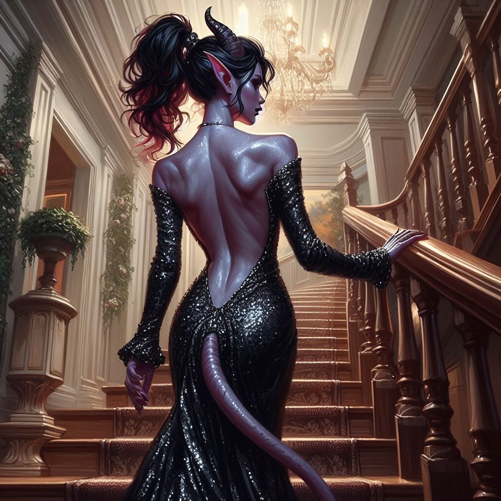 The Tiefling and the Backless Gown