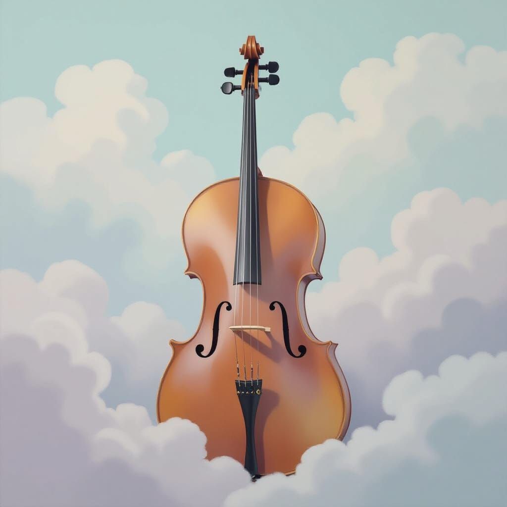 Dreamlike Cello in Soft Pastel Colors