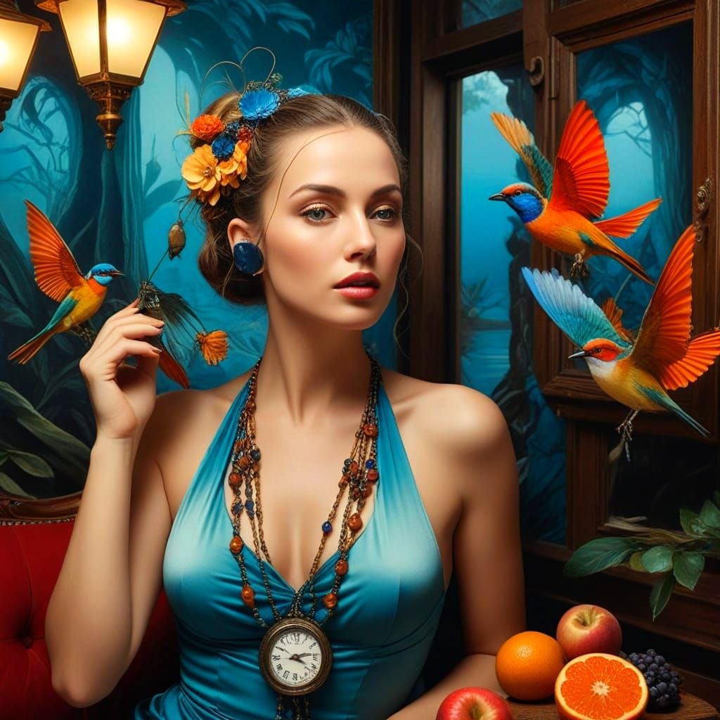 Serene Charismatic Woman in Photorealistic Portrait