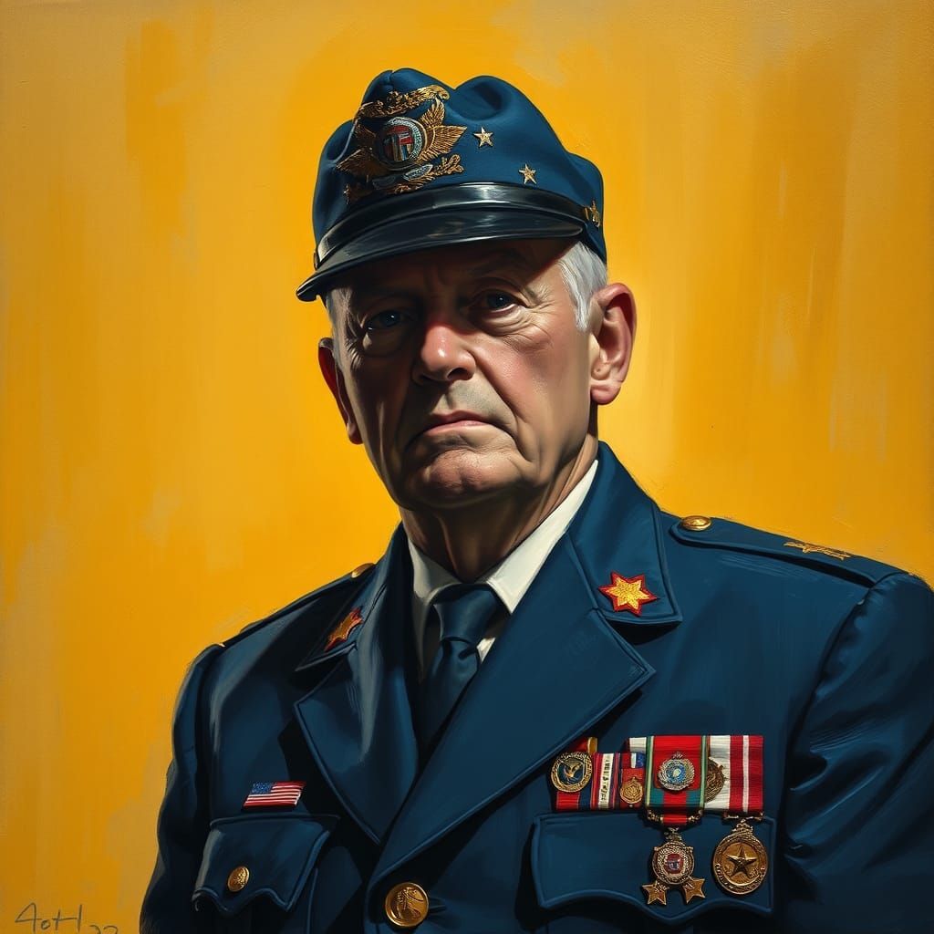 Veterans Theme painterly style