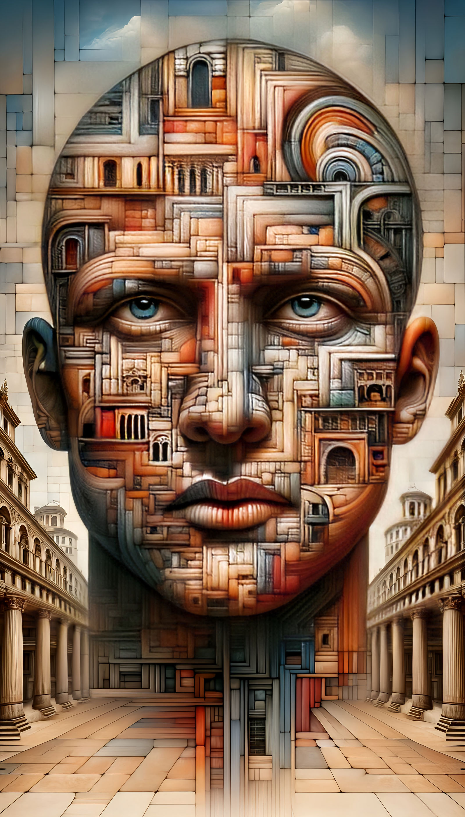 Surreal image of a face