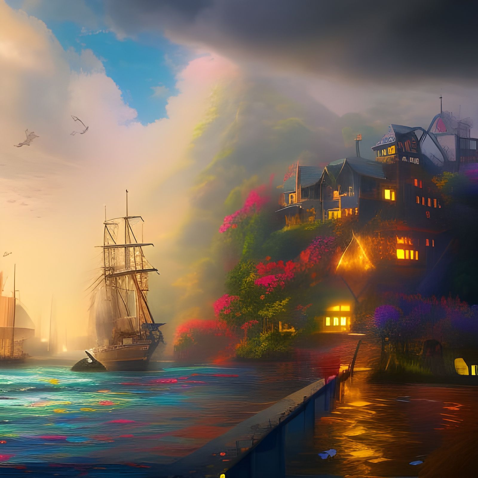 The Safe Harbor - AI Generated Artwork - NightCafe Creator