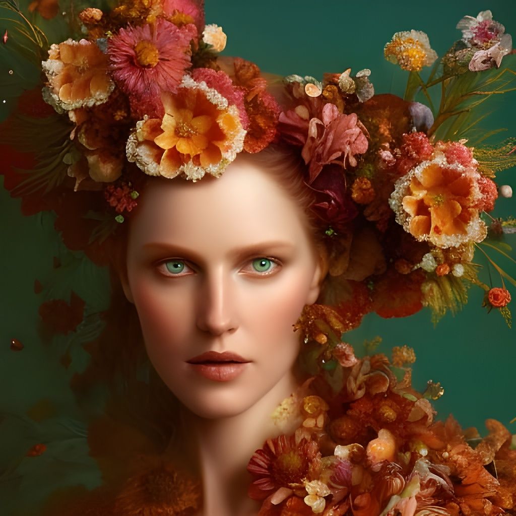 Flower Goddess - AI Generated Artwork - NightCafe Creator