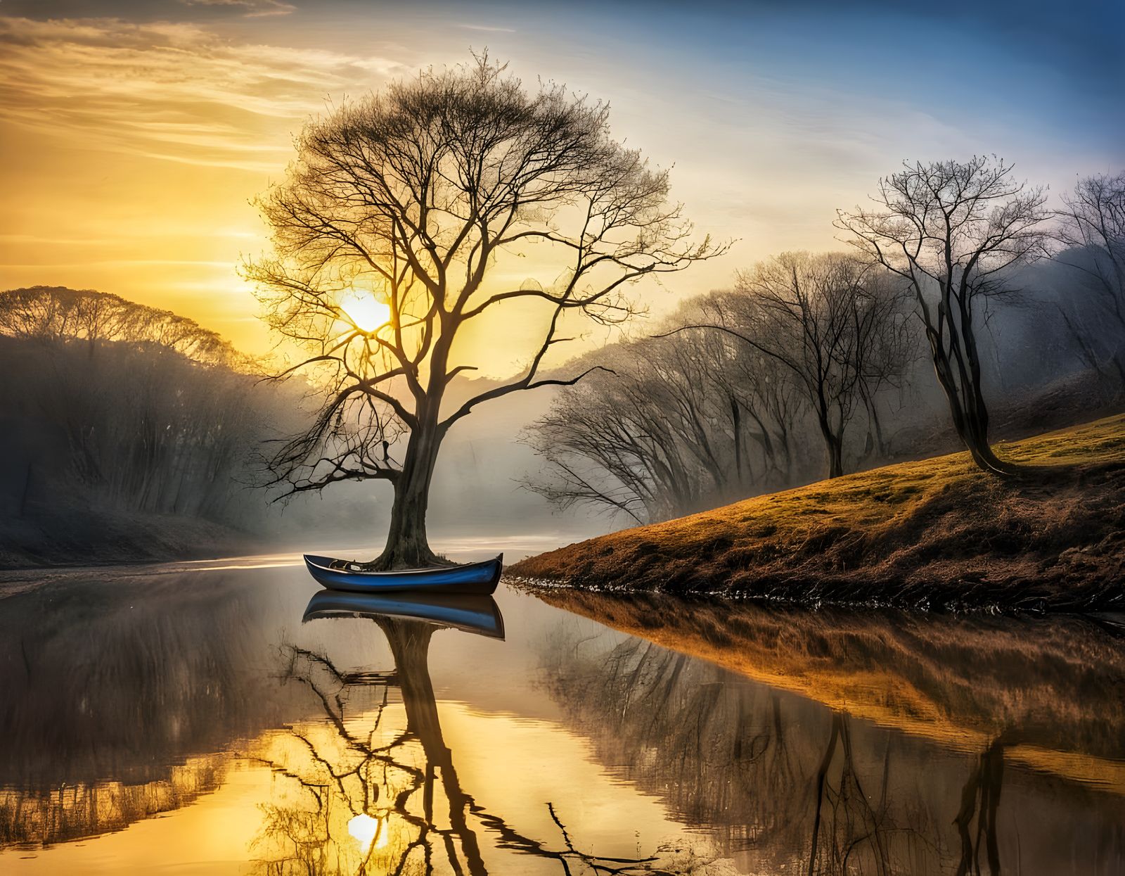 Sunrise In The Lagoon