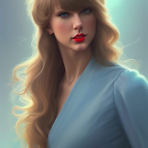 Taylor swift wearing light blue outfit