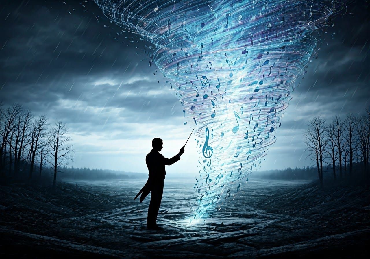 Musical Tornado 🌪🎶  by @Seyfert_AI 