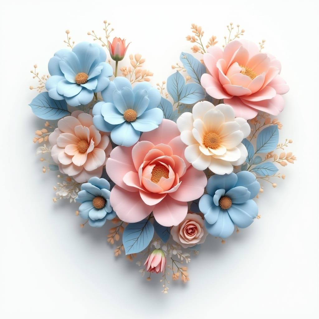 heart-shaped floral arrangement  by @DaveyJ