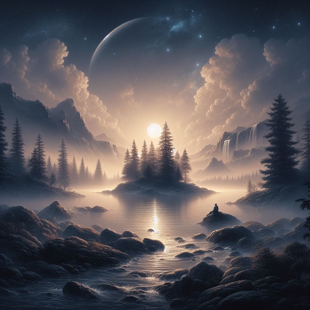 serene, still, and undisturbed