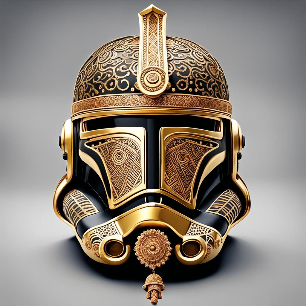 Indian style stormtrooper helmet - AI Generated Artwork - NightCafe Creator