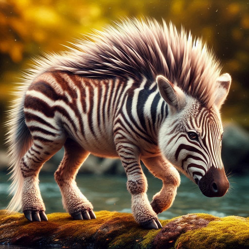 The Zebhog (Zebra + Hedgehog)