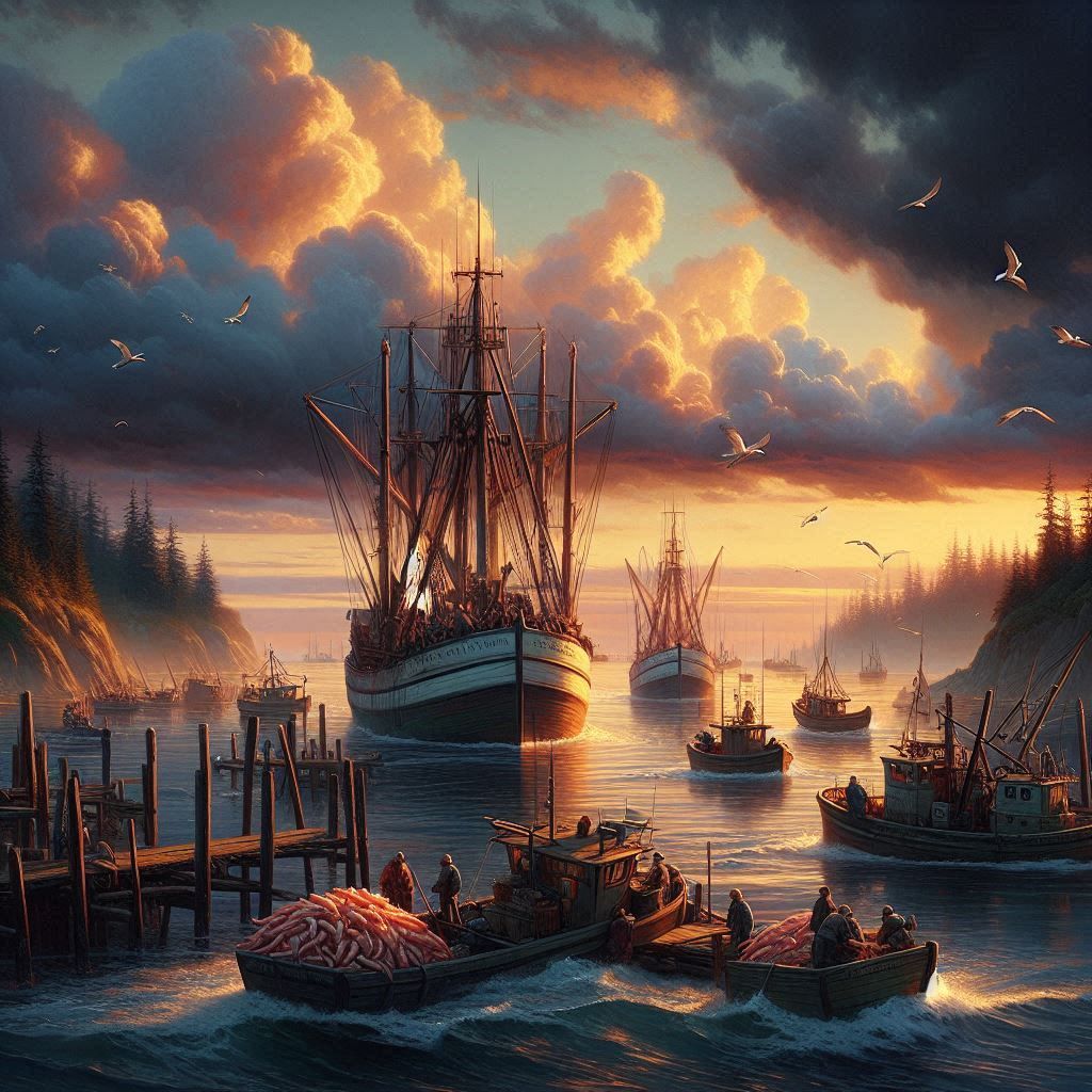 The shrimpers going out