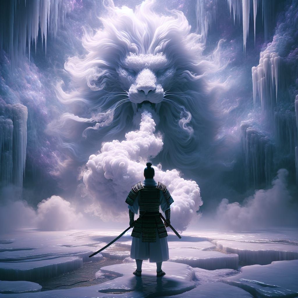 Smoky Lion AI Generated Artwork NightCafe Creator