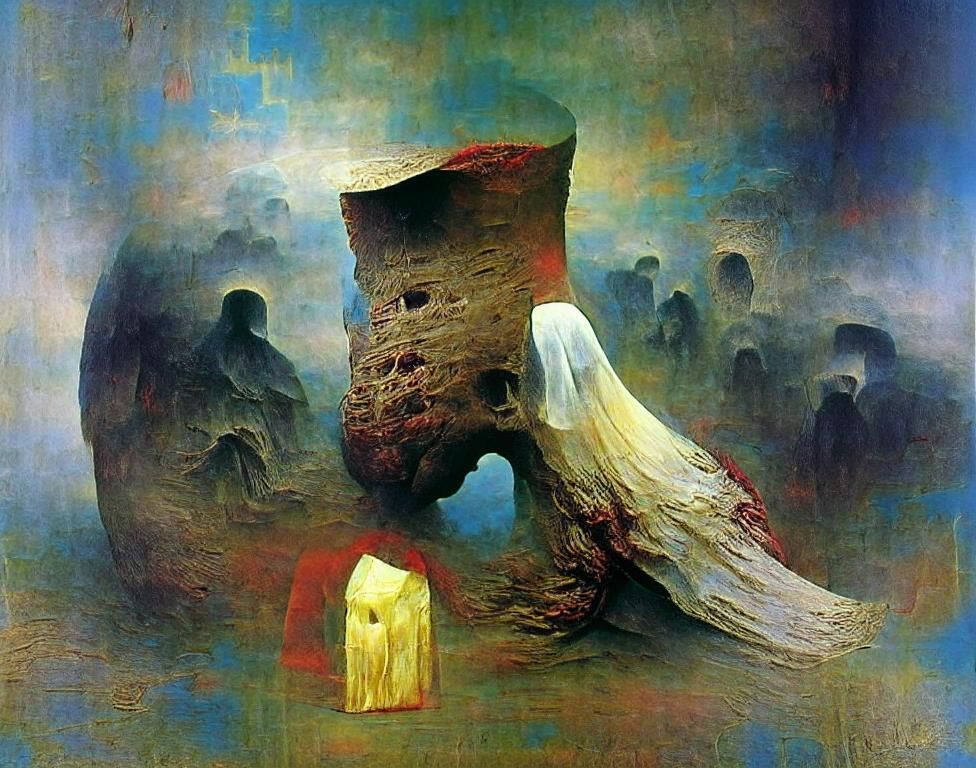 Untitled by Zdzisław Beksiński - AI Generated Artwork - NightCafe Creator