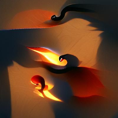 Flame and shadow