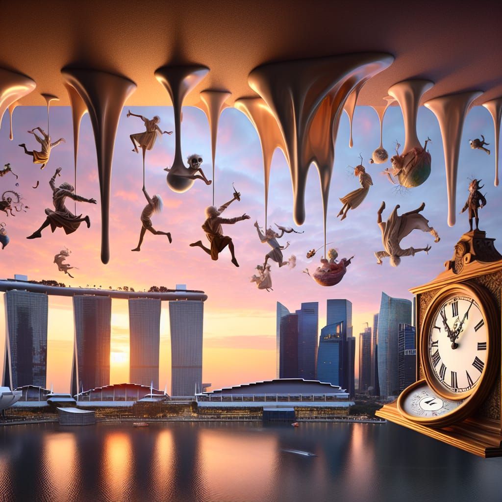 Dali-esque Melting Clock at Marina Bay Sands