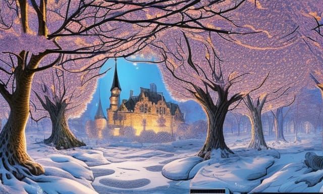 Fantastical winter scene