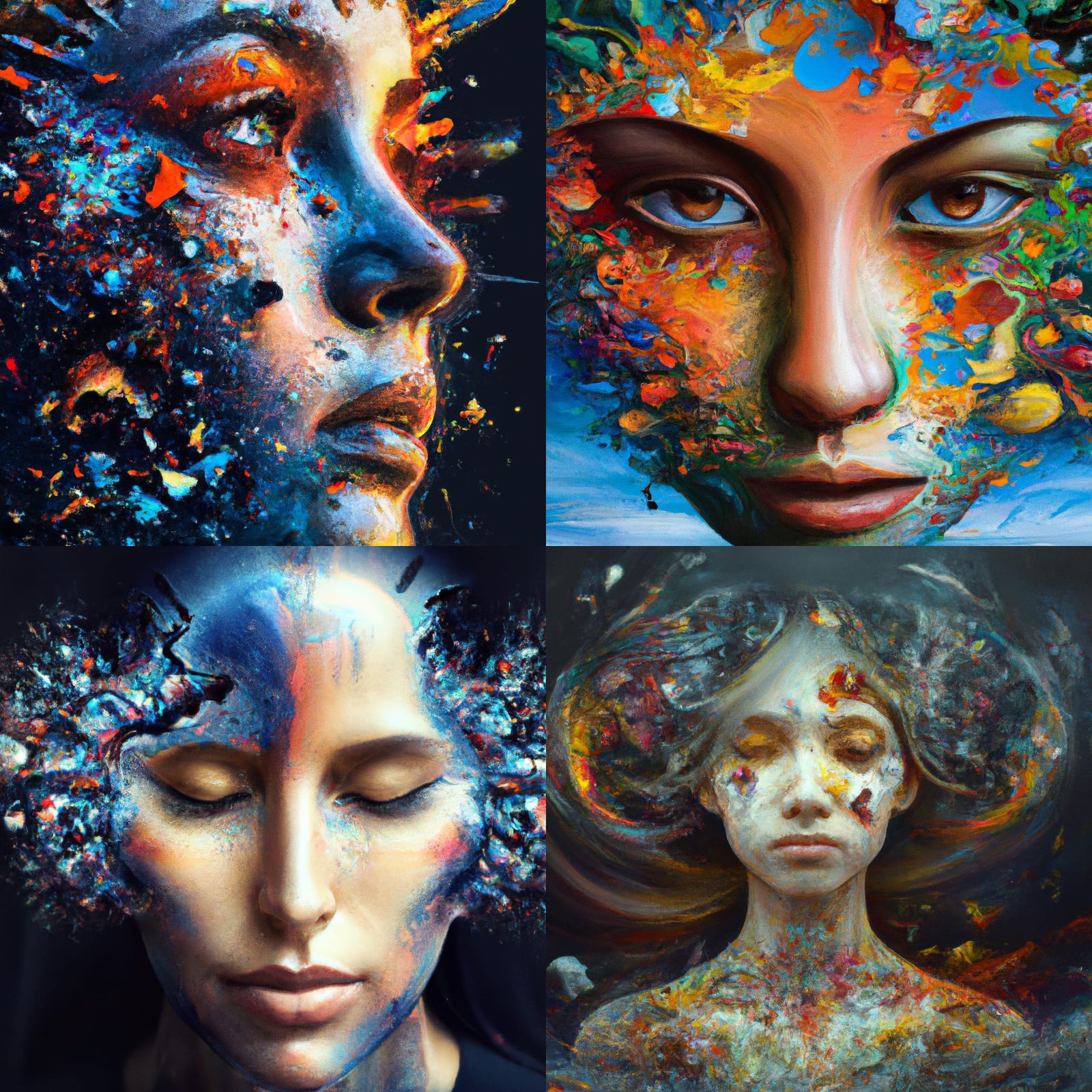 Spiritual Awakening Realized in Hyperrealistic Acrylic Art