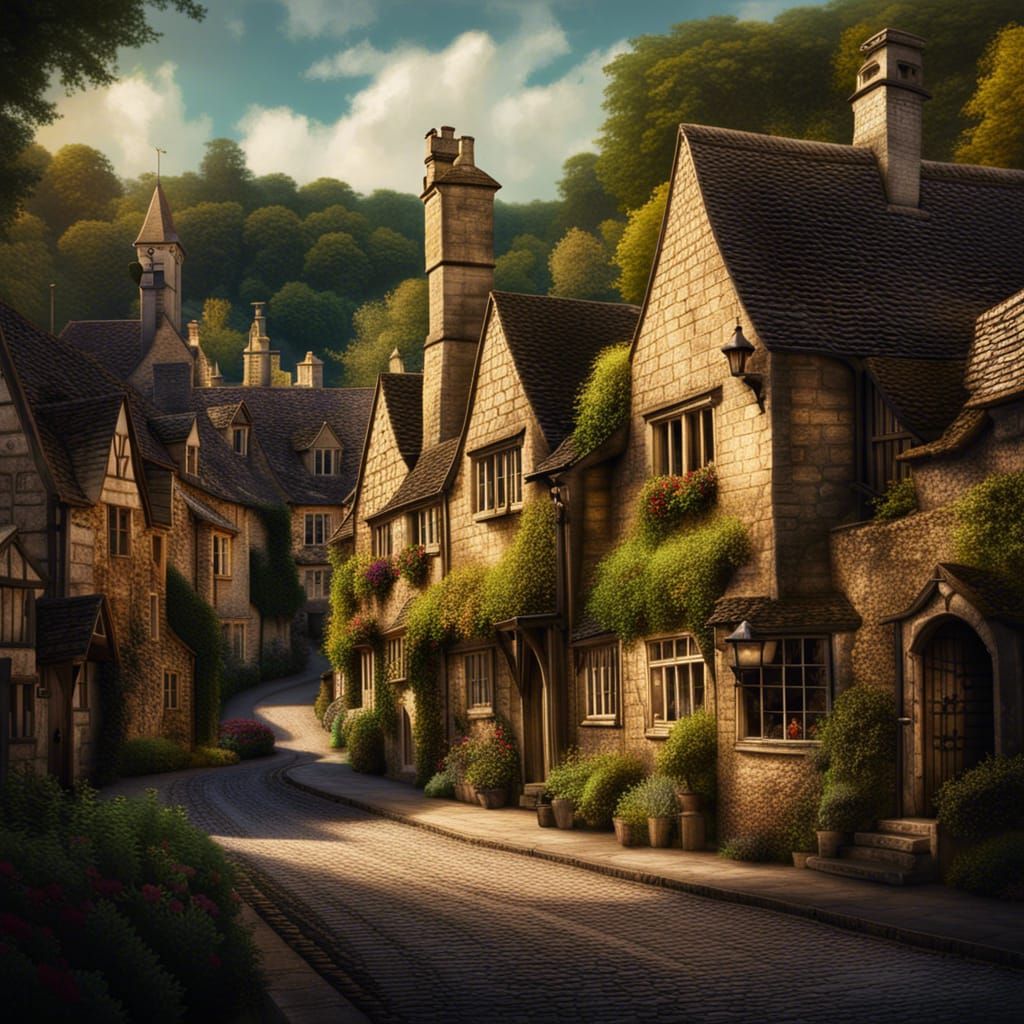 “Castle Combe”  an English village   by @GreenNails